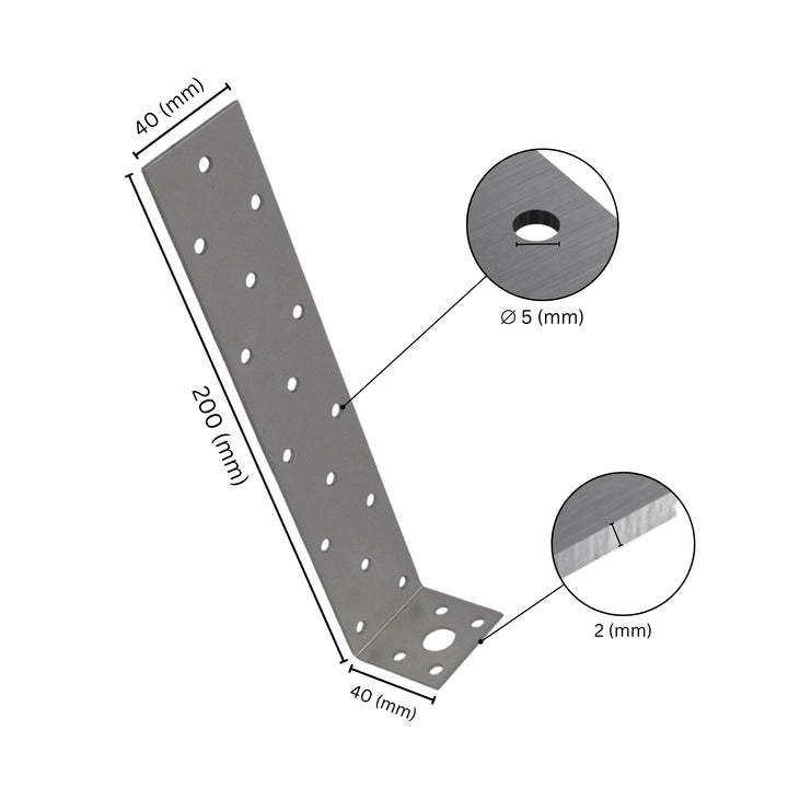 Flat steel anchor for concrete