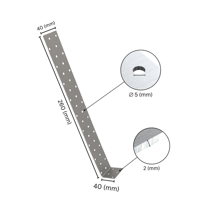 Flat steel anchor for concrete