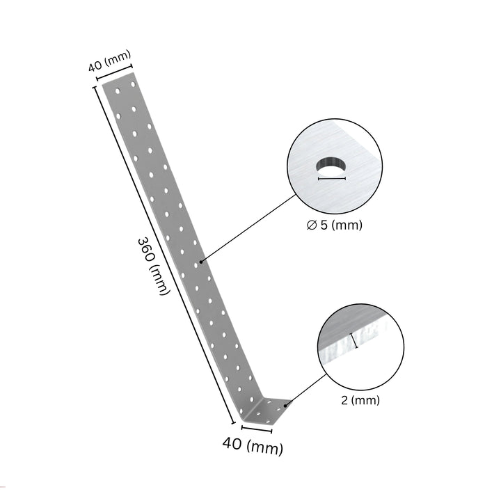 Flat steel anchor for concrete