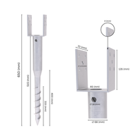 U Post Support Ground Anchor