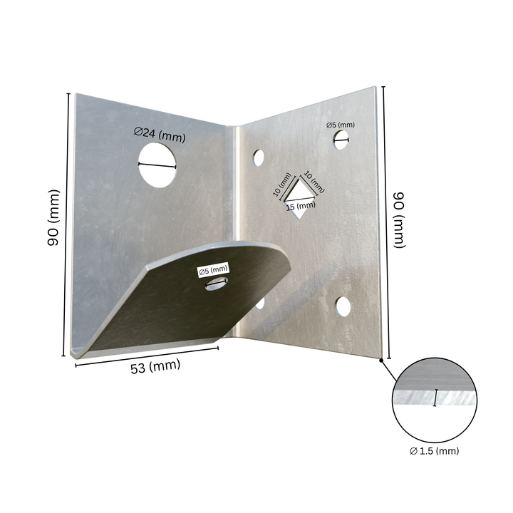 Bolt on arris rail bracket