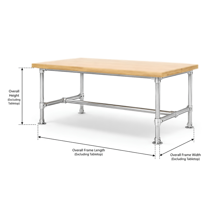 Kit de estructura de mesa – Ø27 mm, acero galvanizado.