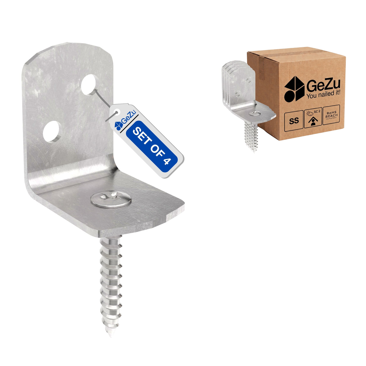 L-Shape Braided Fence Panel Bracket, Wattle Fence Holder
