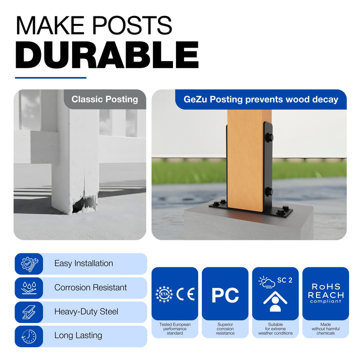 U Shaped Fence Post Bracket | Post Support