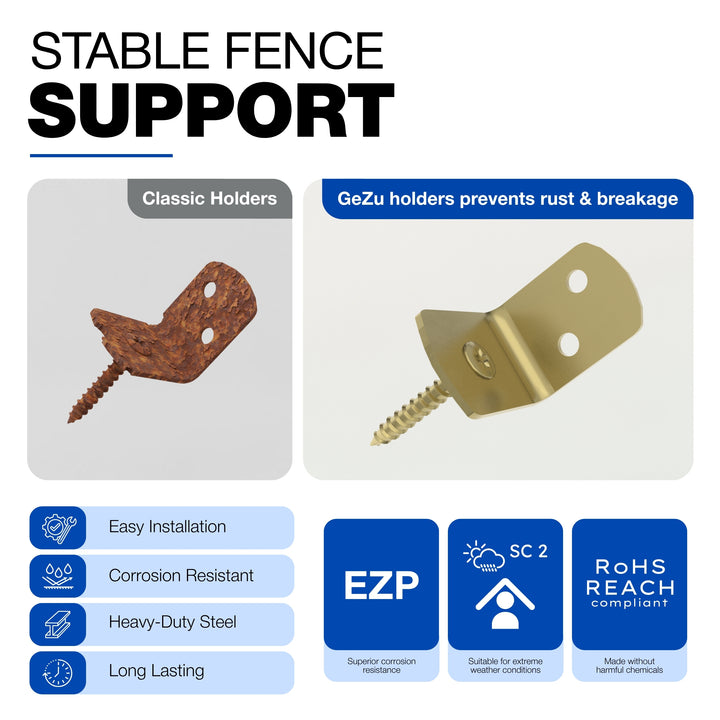 L-Shape Braided Fence Panel Bracket | Wattle Fence Holder