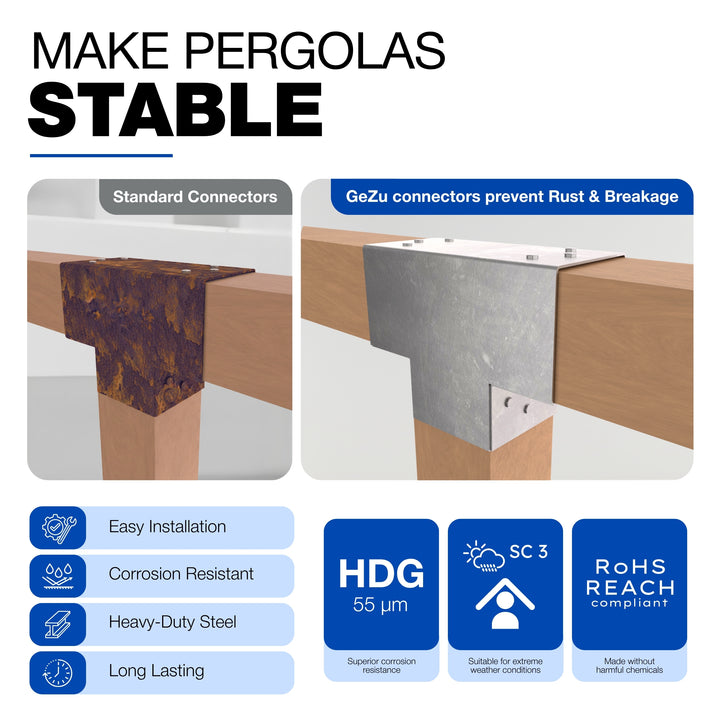 Pergola Bracket | Post Connectors T Bundle