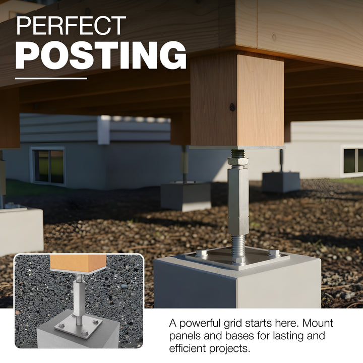 Bolt Down Elevated Adjustable Post Base