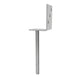 L-shaped pole support to be cemented with bar