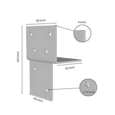T-Piece Pergola Bracket | Post Connectors