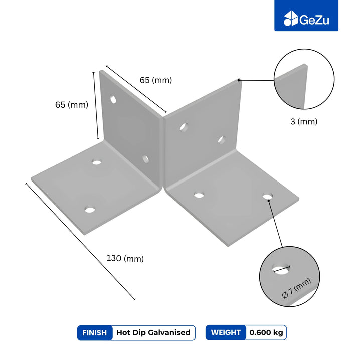 Pergola Floor Bracket | Post Connector | Open Style