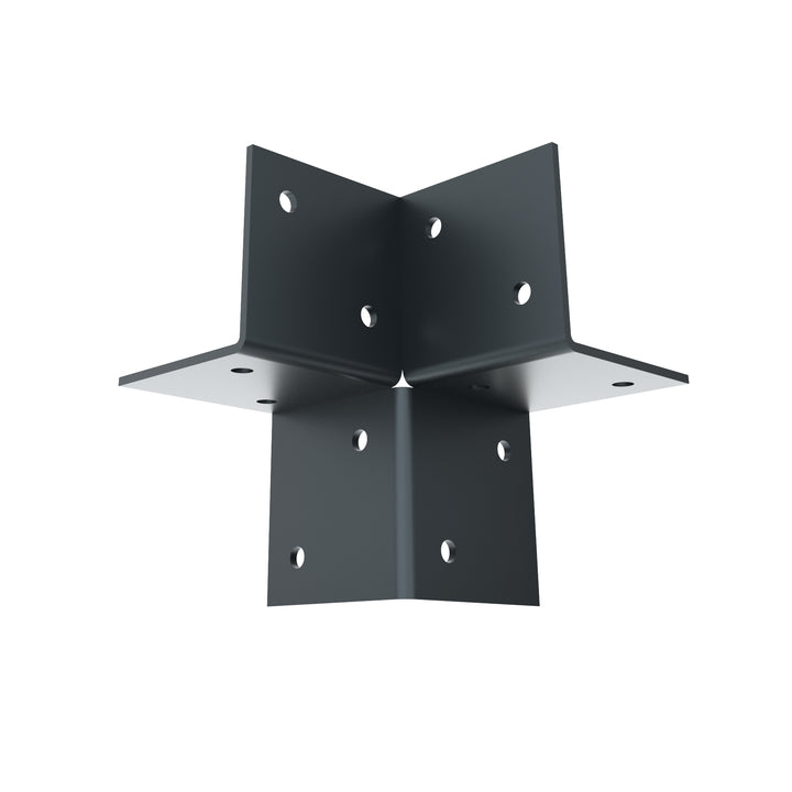 open 3-way corner bracket for pergola