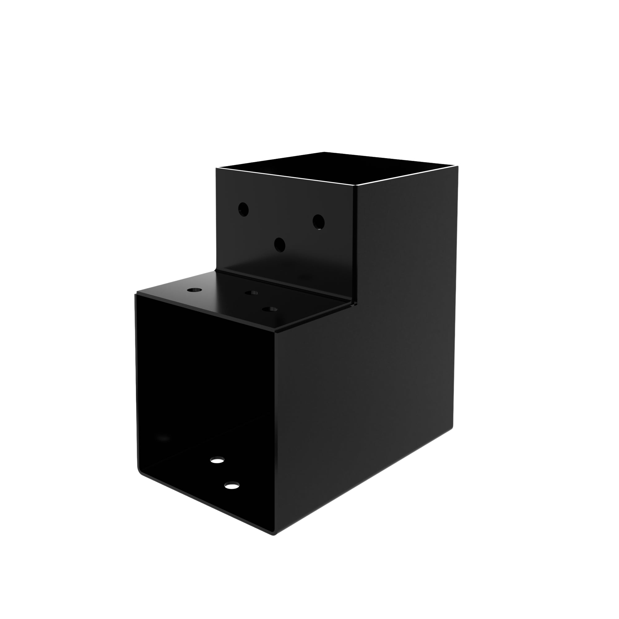 L shaped post connector black