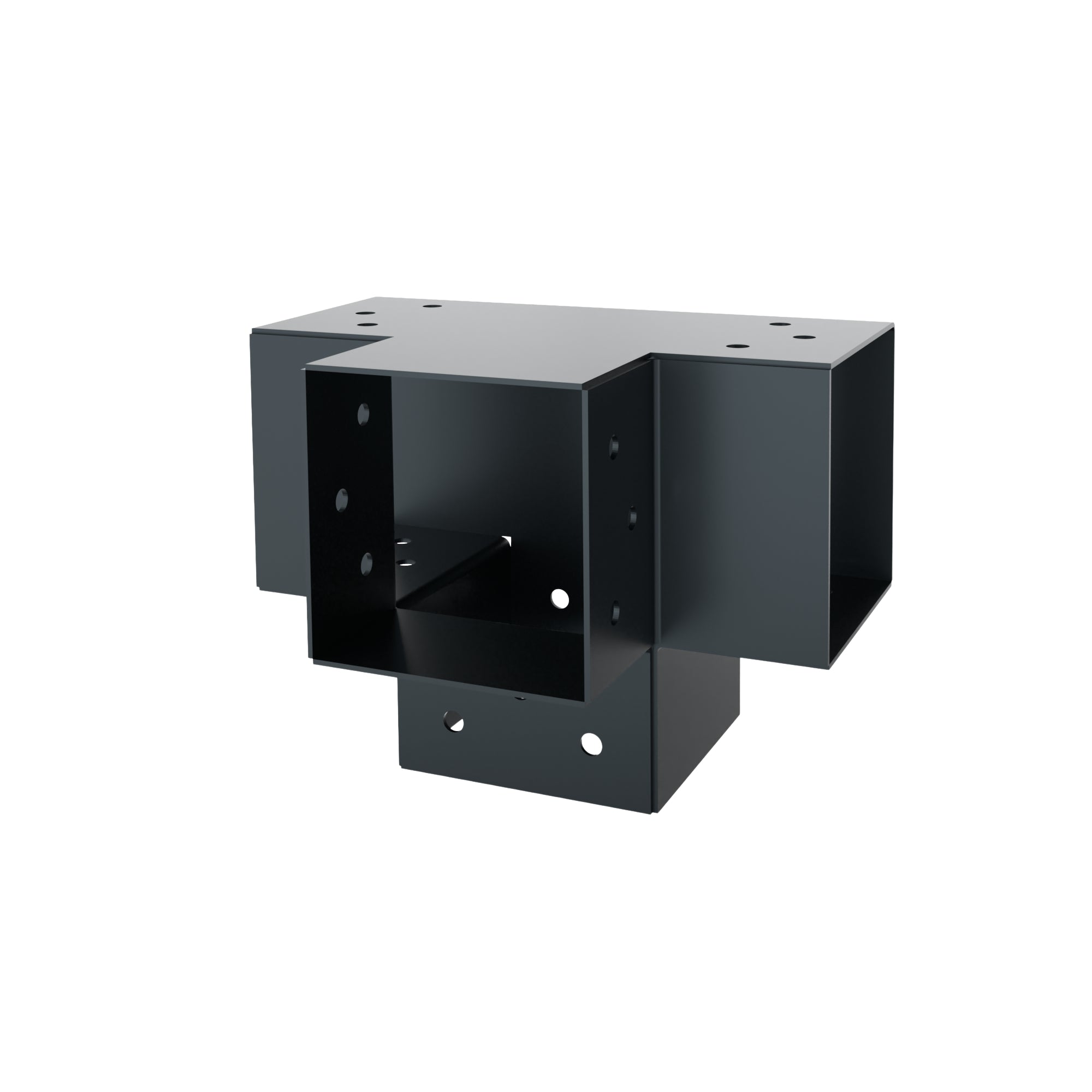 Post corner connector X shape anthracite