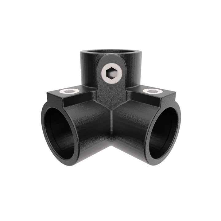 90 Degree 3 Way Corner Elbow Tube Clamp black