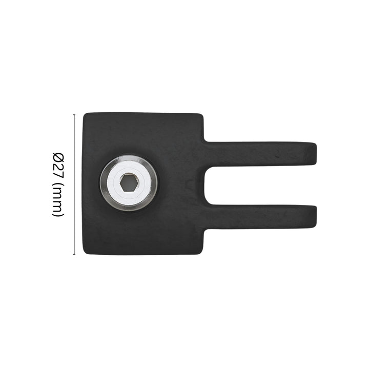 Female Swivel Tube Clamp 27 mm with labeled dimension.