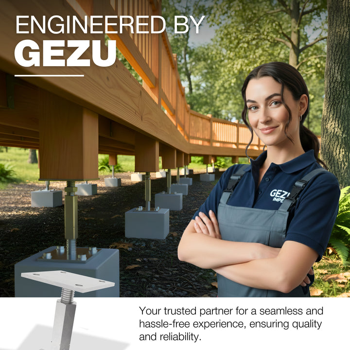 Bolt Down Elevated Adjustable Post Base