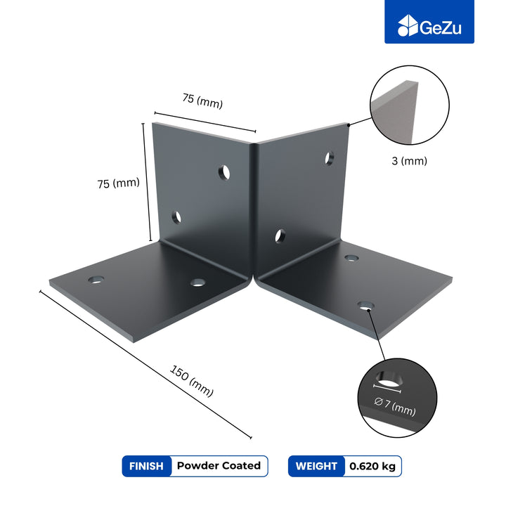 Pergola Floor Bracket | Post Connector | Open Style