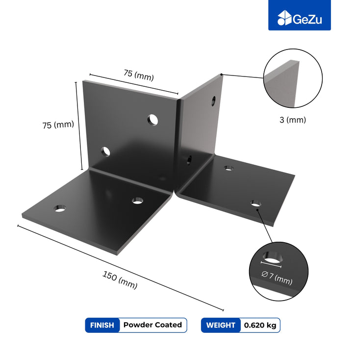 Pergola Floor Bracket | Post Connector | Open Style