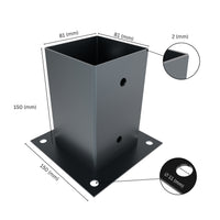 Square bolt down post support base