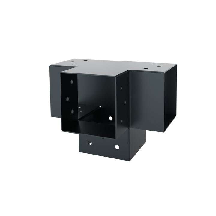 Post corner connector X shape