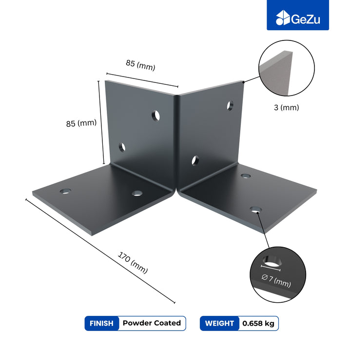 Pergola Floor Bracket | Post Connector | Open Style