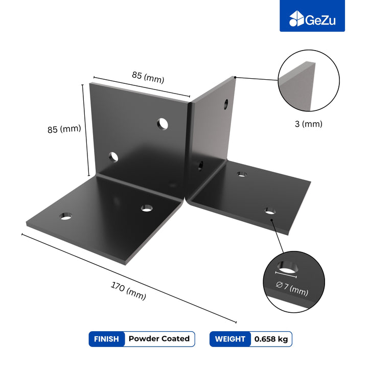 Pergola Floor Bracket | Post Connector | Open Style