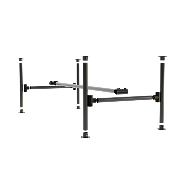 Kit de estructura de mesa – 42 cm, negro con abrazadera en T larga