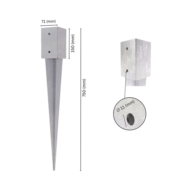 Drive-In Fence Post Spikes – Pack of 16