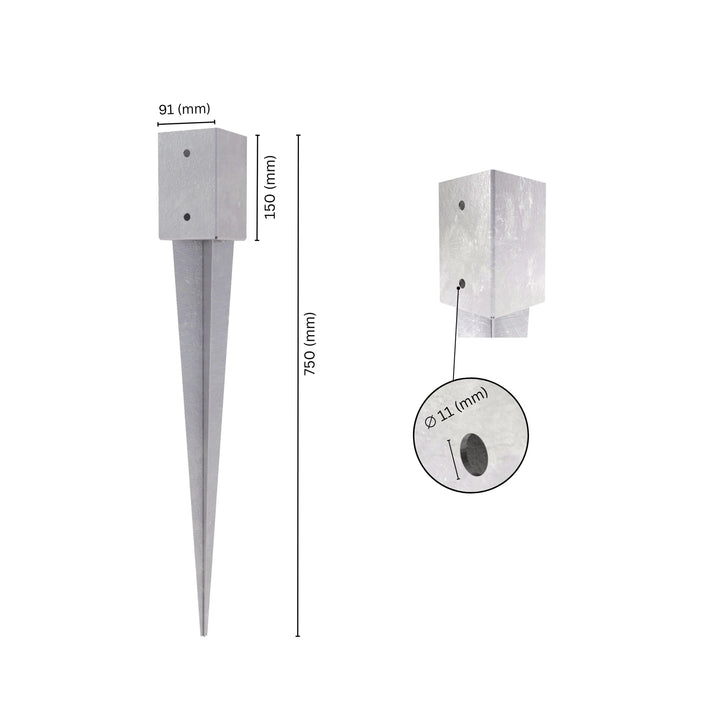 Drive-In Fence Post Spikes – Pack of 8