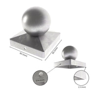 Square post cap ball