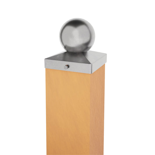 Square post cap ball