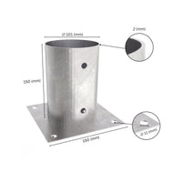 Round bolt down post support base