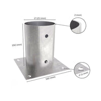 Round bolt down post support base