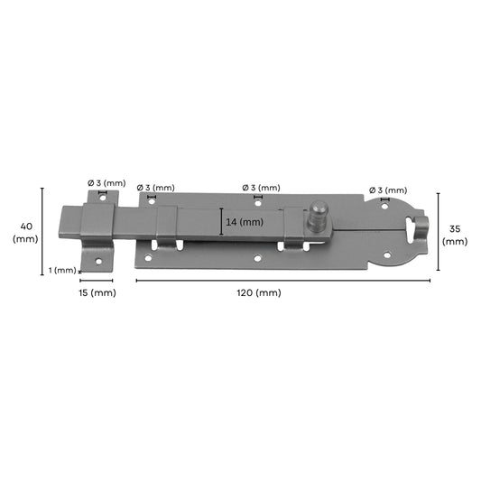 Slide bolt latch